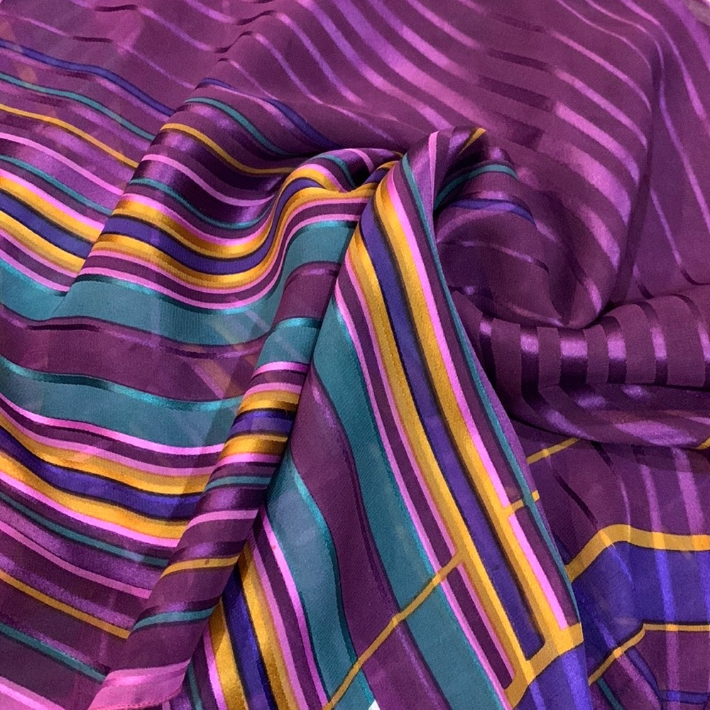 💗Pierre Cardin Paris Vintage Georgette Scarf 1980s